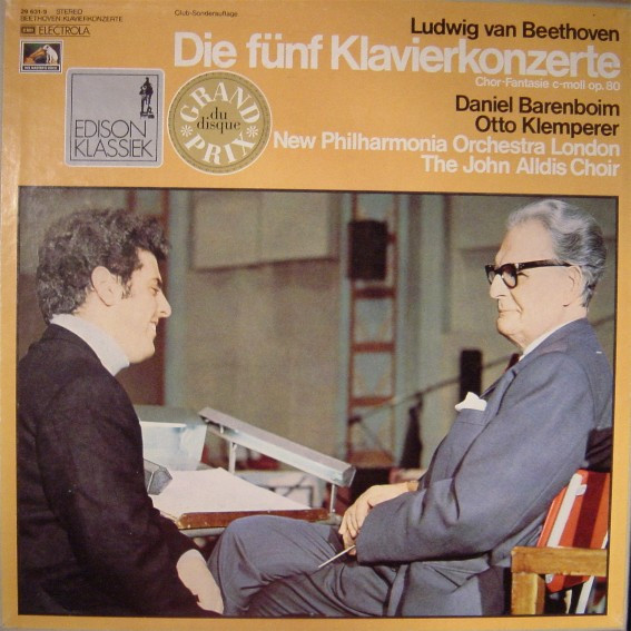 Ludwig van Beethoven - Daniel Barenboim - Otto Klemperer – Die Fünf Klavierkonzerte / Chorfantasie C-moll Op. 80